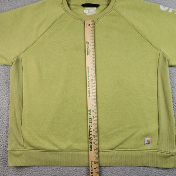 Carhartt Sweater Womens 2XL Green Long Sleeve Relaxed Fit Crewneck Sweatshirt - Picture 5 of 12